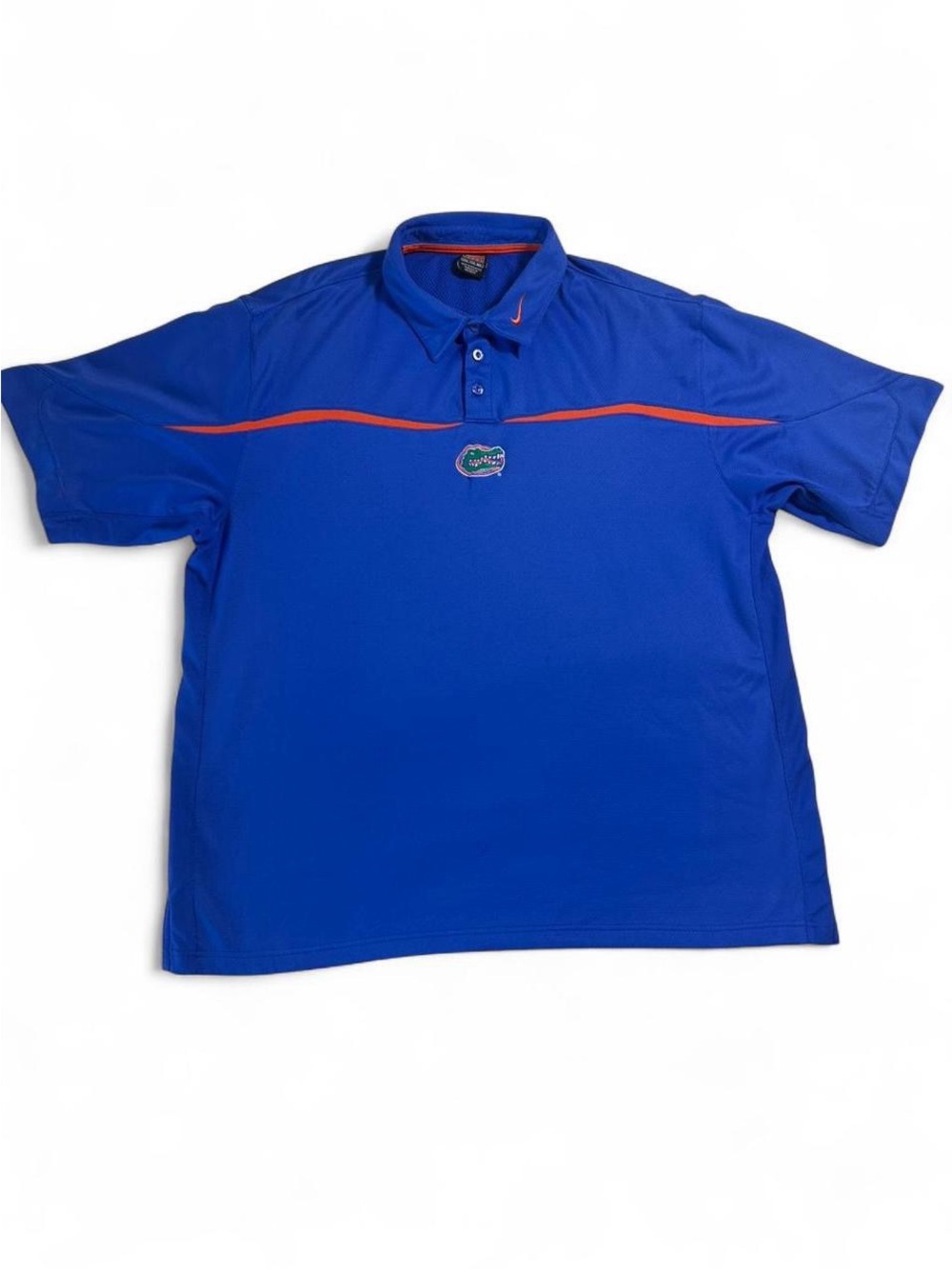 Team Nike Florida Gators Polo Shirt 2XL Blue Orange NCAA Athletic Golf